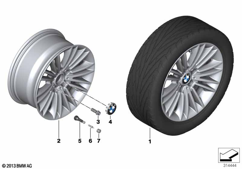 BMW LM-velg veelspaaks 456 - 17''