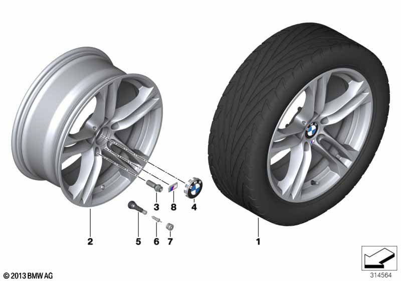 BMW LM-velg M dubele spaak 613 - 18''