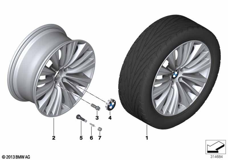 BMW LM-velg veelspaaks 458 - 19''