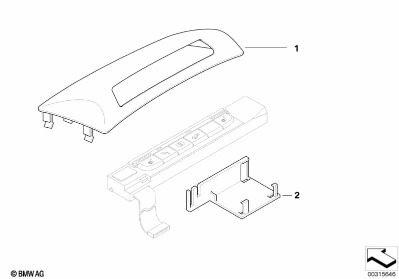 Sierstuk schakelaareenheid middenconsole