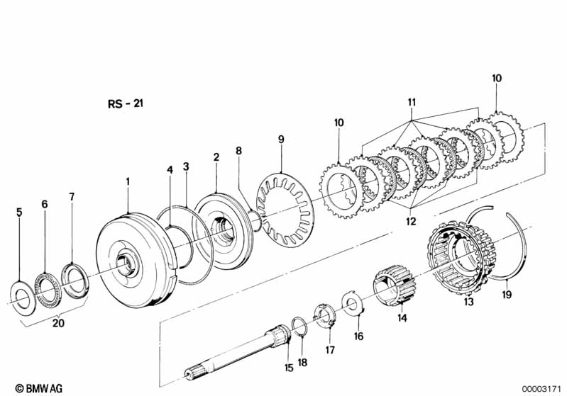 ZF 3hp22 drijfkoppeling A