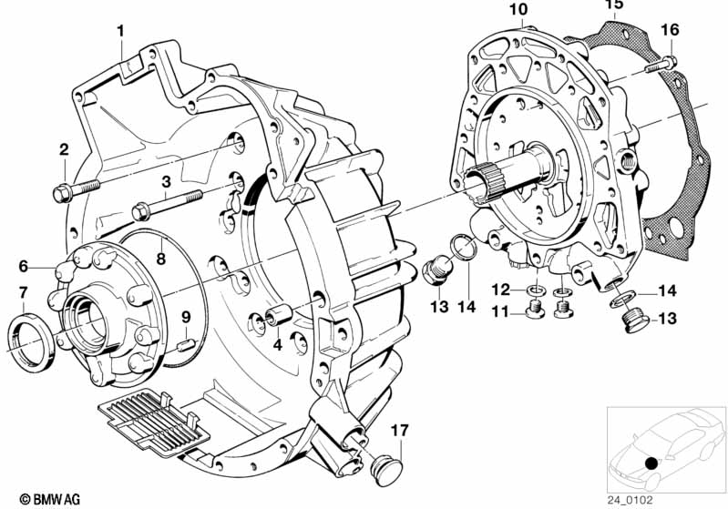 ZF 4hp22/24 huisdeel/olievoorziening