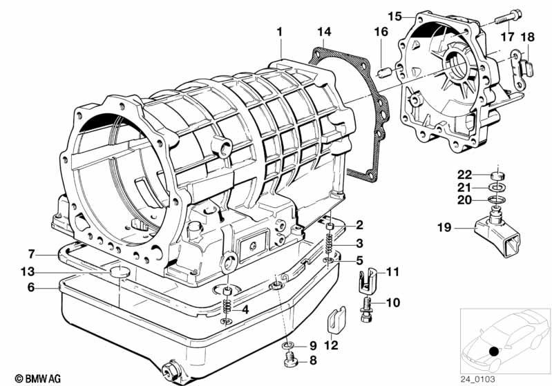 ZF 4hp22/24 huisdeel/oliecarter