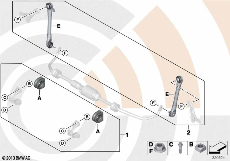 Reparatiesets stabilisatorstang voor