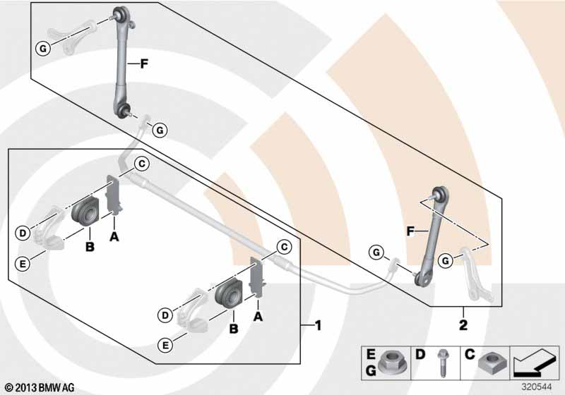 Reparatiesets stabilisatorstang voor