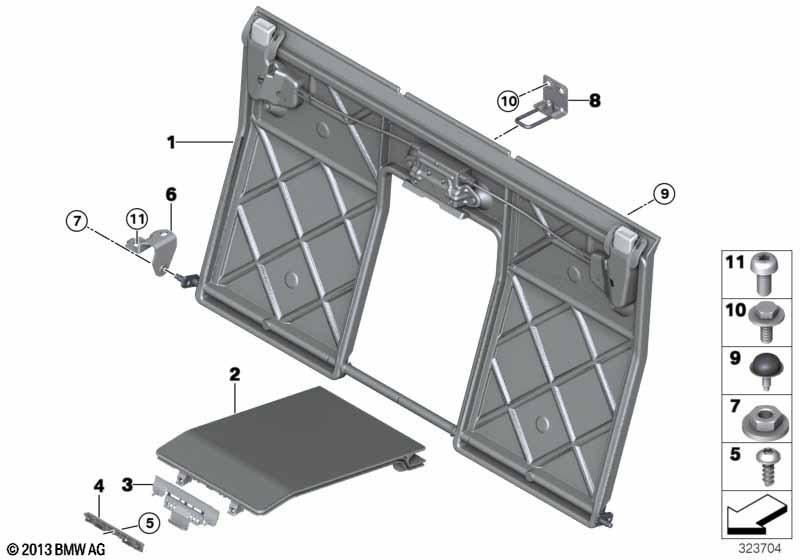 Achterbank zittingframe