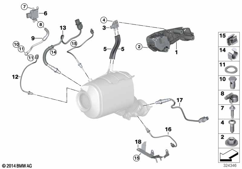 Dieselroetfiltersensoren/aanbouwdelen