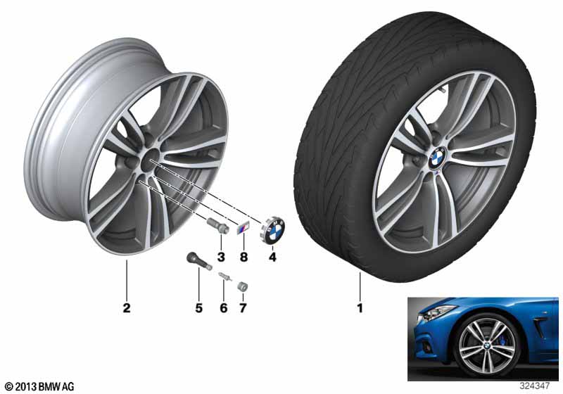 BMW LM-velg M dubele spaak 442 - 19''