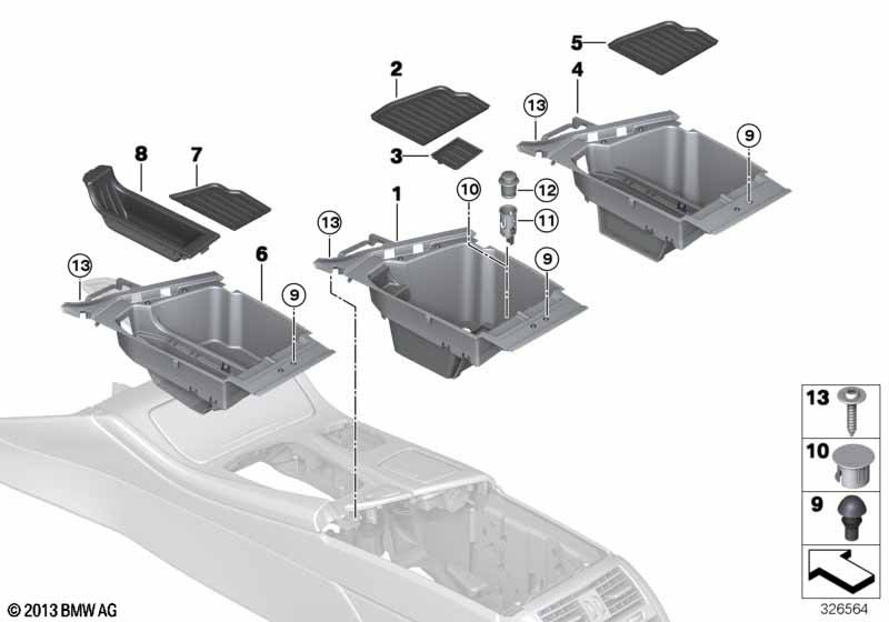 Opbergvak middenconsole