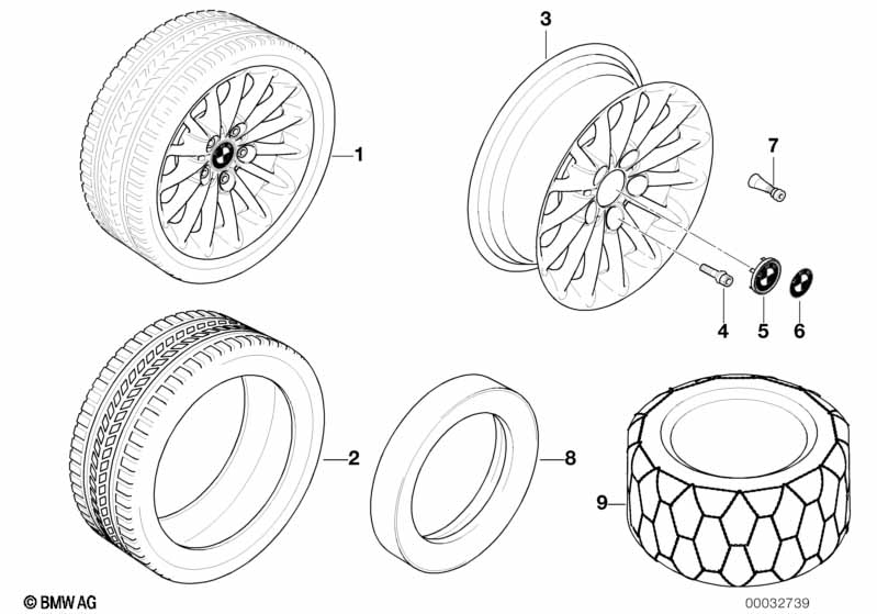 BMW wiel lichtmetaal radiale spaak 48