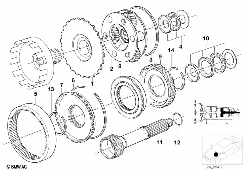 ZF 4hp22/24 planeetwiel stel