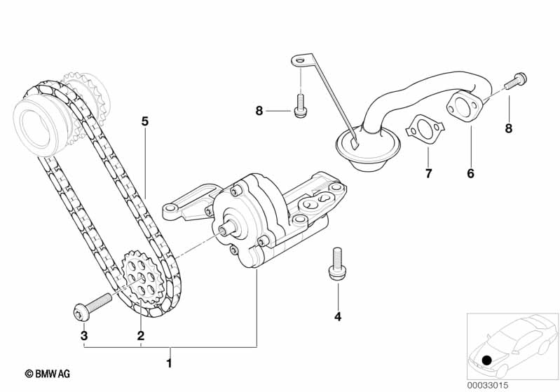 Olievoorziening/Oliepomp m aandrijving