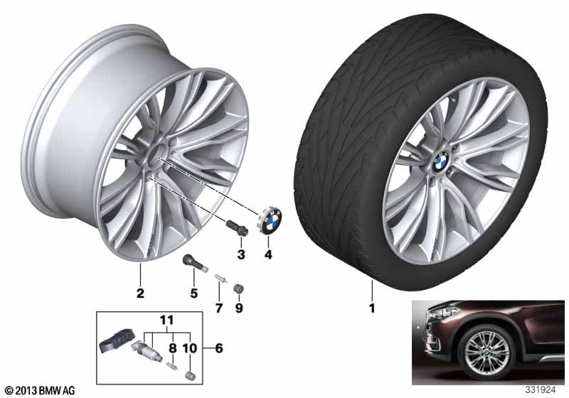 BMW LM-velg Individual V-spaak 551- 20''