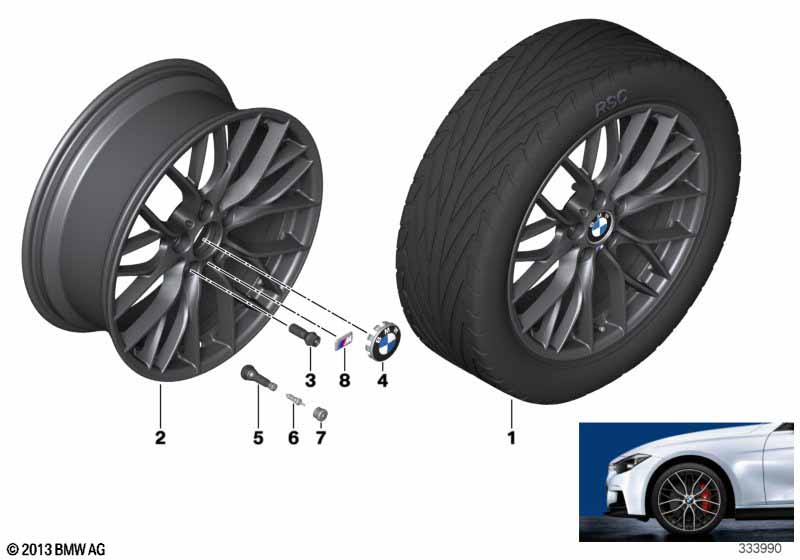 BMW LM velg M dubbele spaak 405-18''