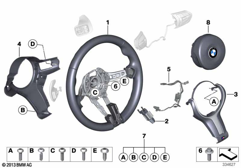 M sportstuur airbag leder