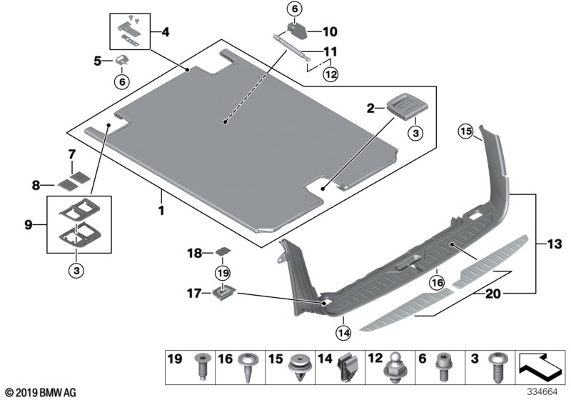 Bekleding bagageruimtebodem