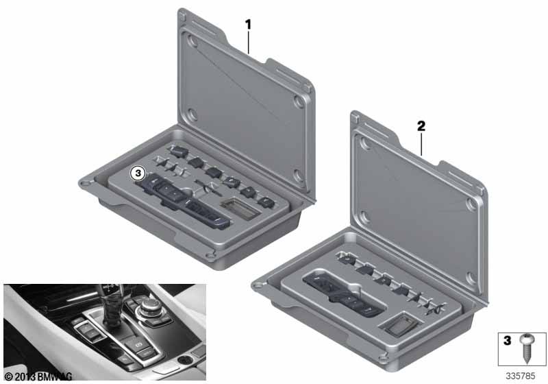 Rep.set bedieningseenheid middenconsole