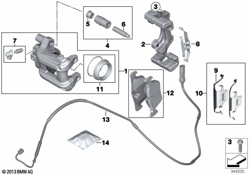 Remvoeringsensor achterrem