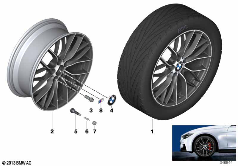 BMW LM velg M dubbele spaak 405-20''