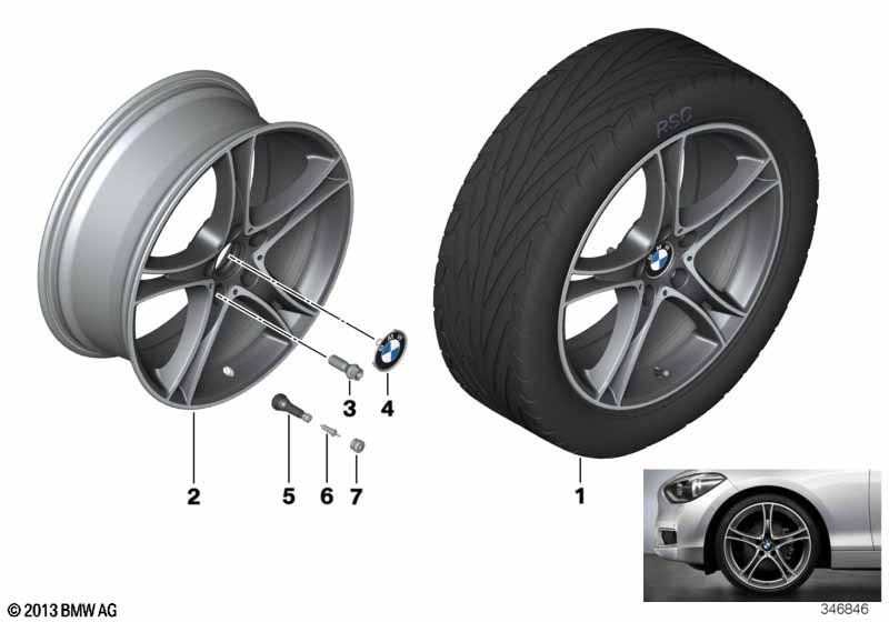 BMW LM velg dubbele spaak 361-20''