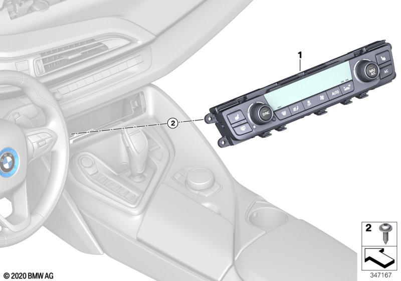 Bediening automatische airconditioning