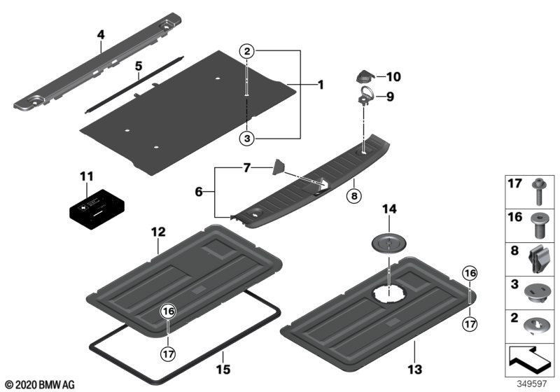 Bekleding bagageruimtebodem