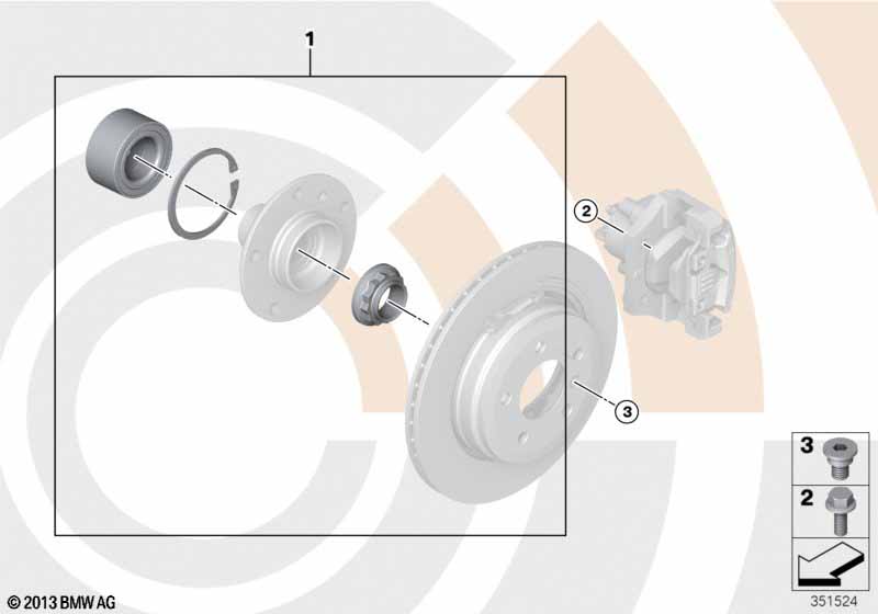 Reparatieset wiellager achter