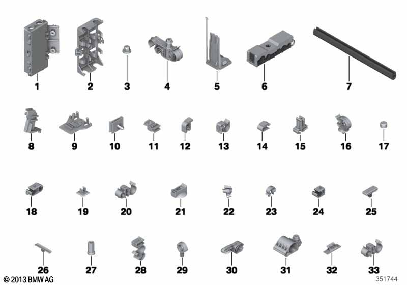 Diverse kabelbevestigings