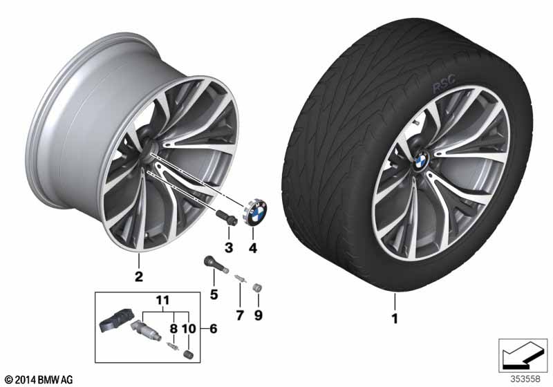 BMW LM velg Y-spaak 627