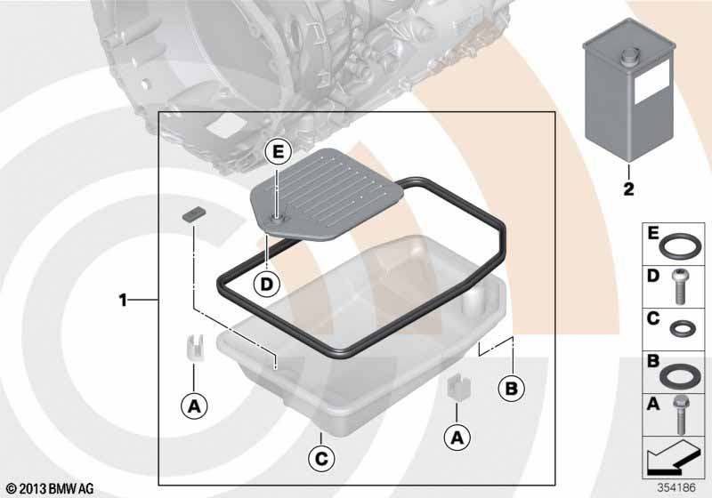 Vloeistofverv.set aut. transmissie