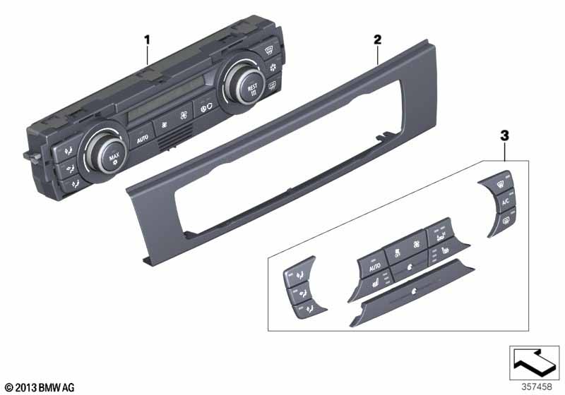 Bediening automatische airconditioning