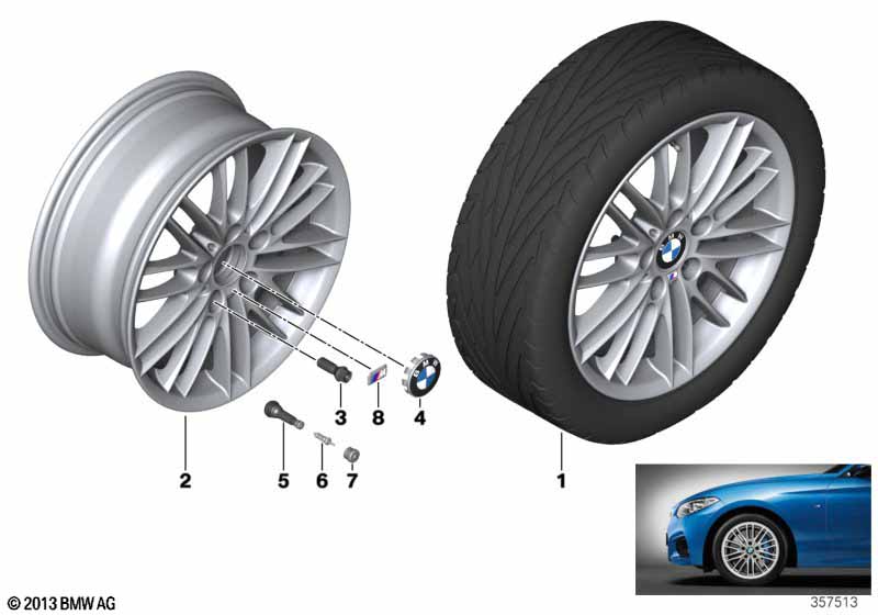 BMW LM-velg M dubbele spaak 460 - 17''