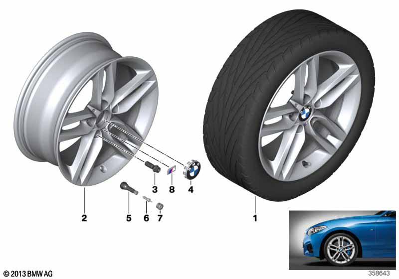 BMW LM-velg M dubbele spaak 461 - 18''