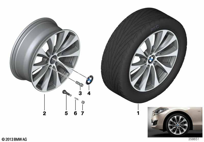 BMW LM-velg V-spaak 387 - 18''