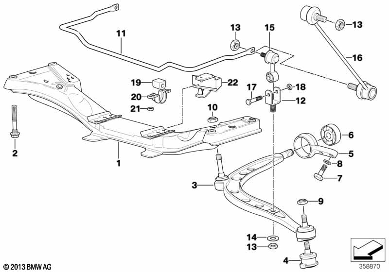 Voorasdrager/dwarsarm/stabilisator