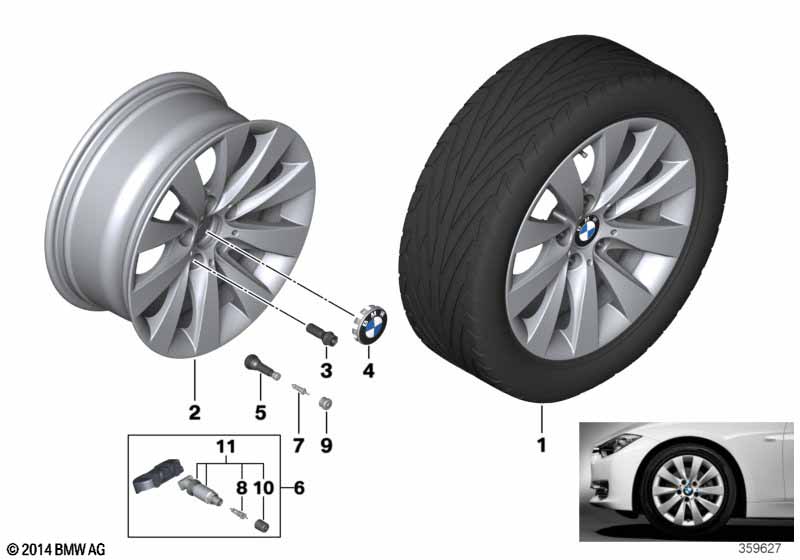 BMW LM velg V-spaak 413 - 17''