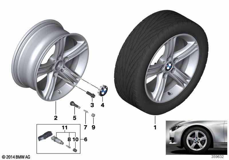 BMW LM velg sterspaak 393 - 17''