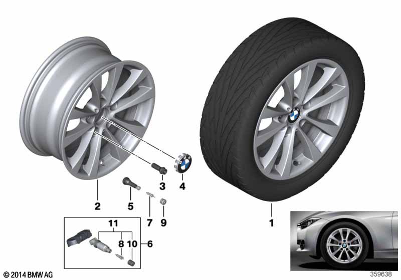 BMW LM velg V-spaak 395 - 17''