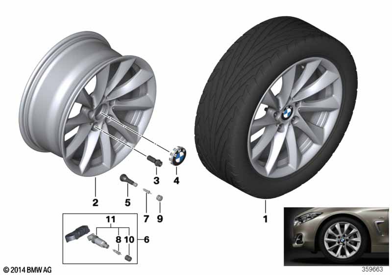 BMW LM-velg turbinestyling 415 - 18''