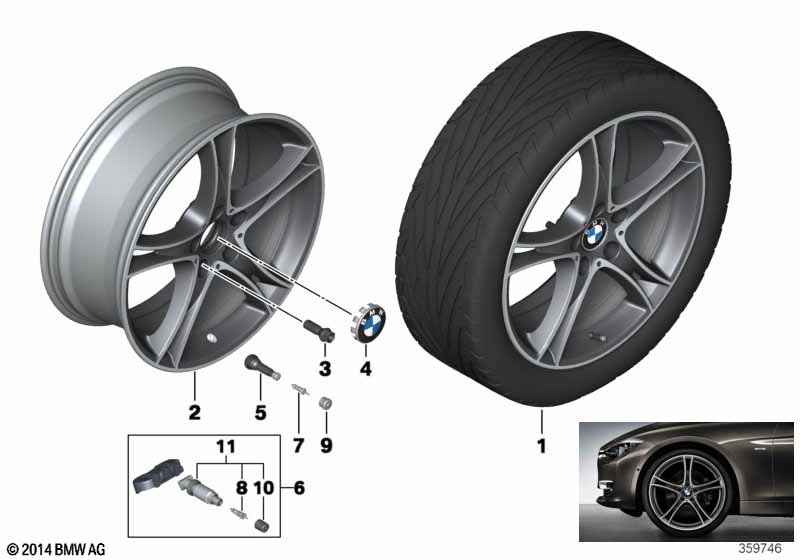 BMW LM velg dubbele spaak 361-20''