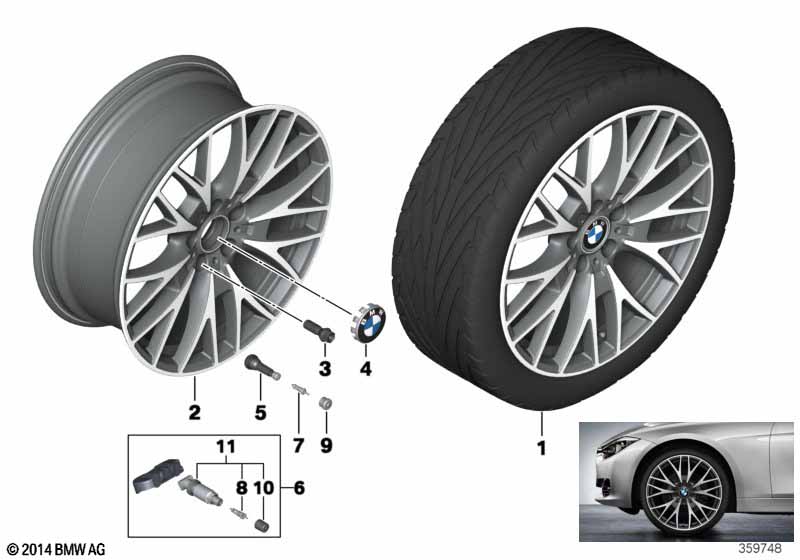 BMW LM velg kruisspaak 404-20''