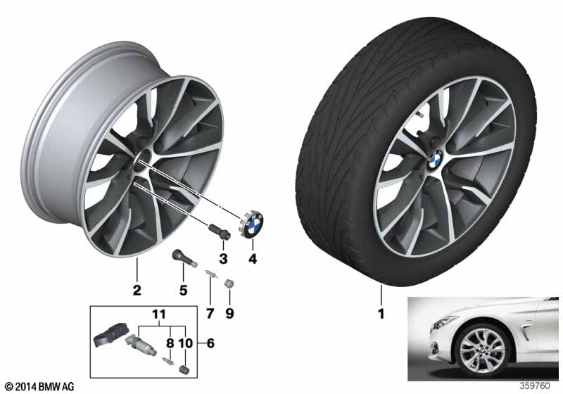 BMW LM-velg turbinestyling 402 - 19''