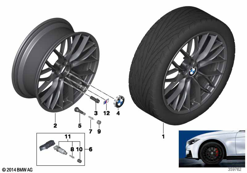 BMW LM velg M dubbele spaak 405-18''