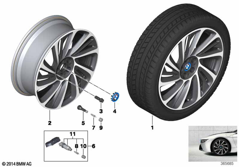 BMW i LM-velg turbinestyling 625 - 20''