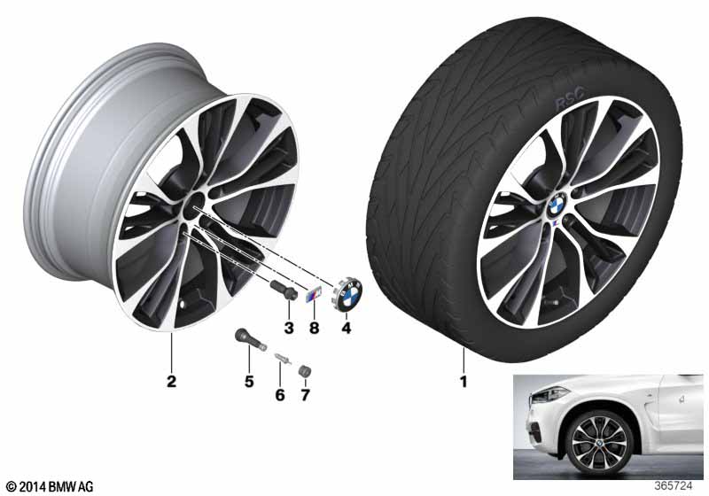 BMW LM-velg M dubbele spaak 599M