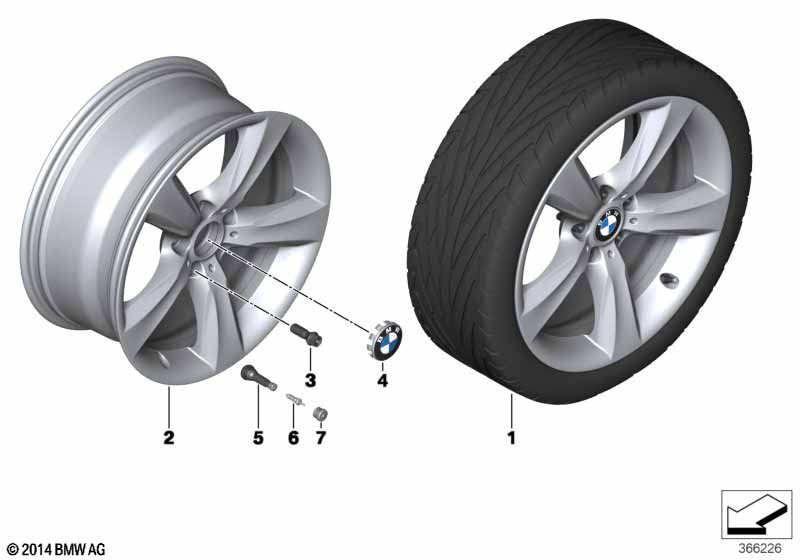 BMW LM velg dubbele spaak 606-19''