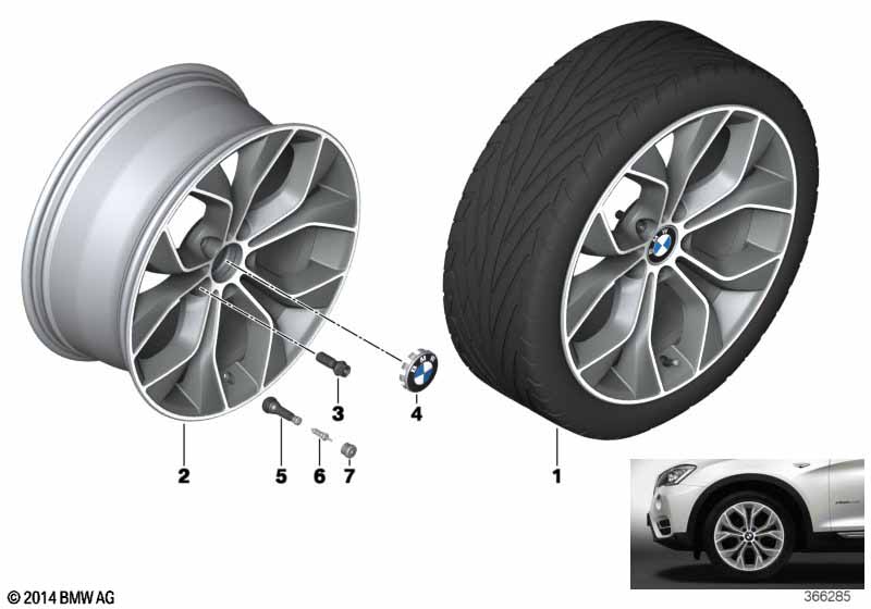 BMW LM velg Y-spaak 608-19''