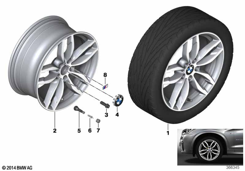 BMW LM wiel M dubbele spaak 622 - 19"