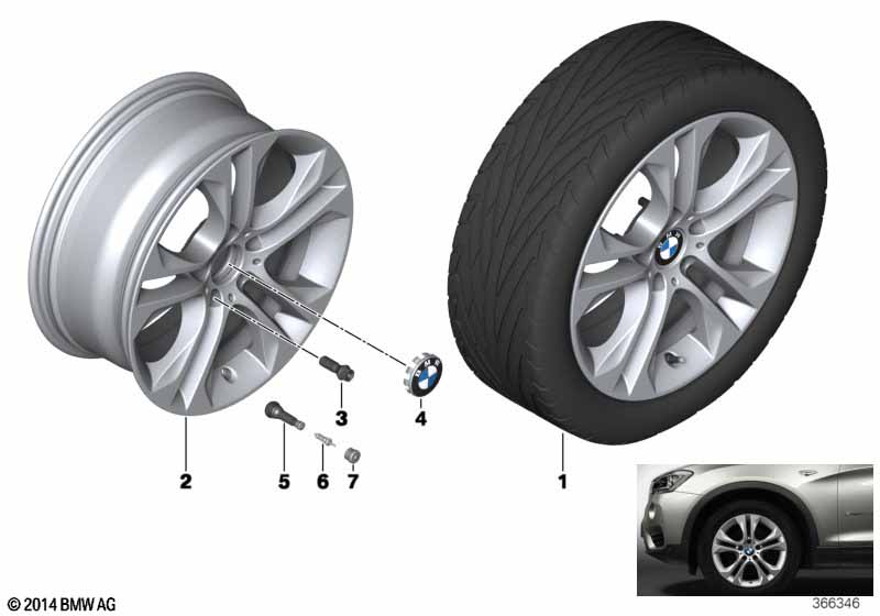 BMW LM velg dubbele spaak 605-18''