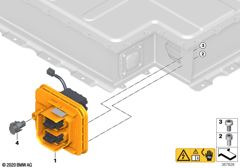 Stekker hoogvoltage accueenheid